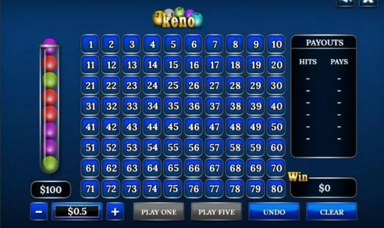 Chiến lược chọn số trong game Keno nhanh tại 888B